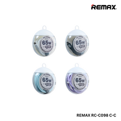 REMAX RC-C098 C-C Crystal Series 65W Liquid Silicone Fast Charging Data Cable Type-C to Type-C (1M)(65W)