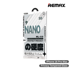 REMAX - WL-03 iPhone 16 Pro Max Future Ultra-Soft Series Tempered Glass (Privacy) - Light Grey