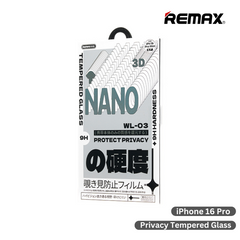 REMAX - WL-03 iPhone 16 Pro Future Ultra-Soft Series Tempered Glass (Privacy) - Light Grey