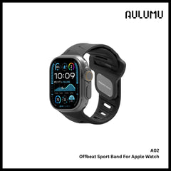 Aulumu - A02 Offbeat Sport Band for Apple Watch Series - Black