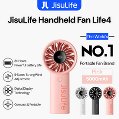 JisuLife - Handheld Fan Life 4 ( 5000mAh ) - Pink