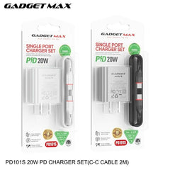 GADGET MAX - PD101S 20W PD Type-C Charger Set - White