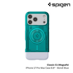 Spigen - Classic C1 Magfit Case For iPhone 17 Pro Max - Bondi Blue