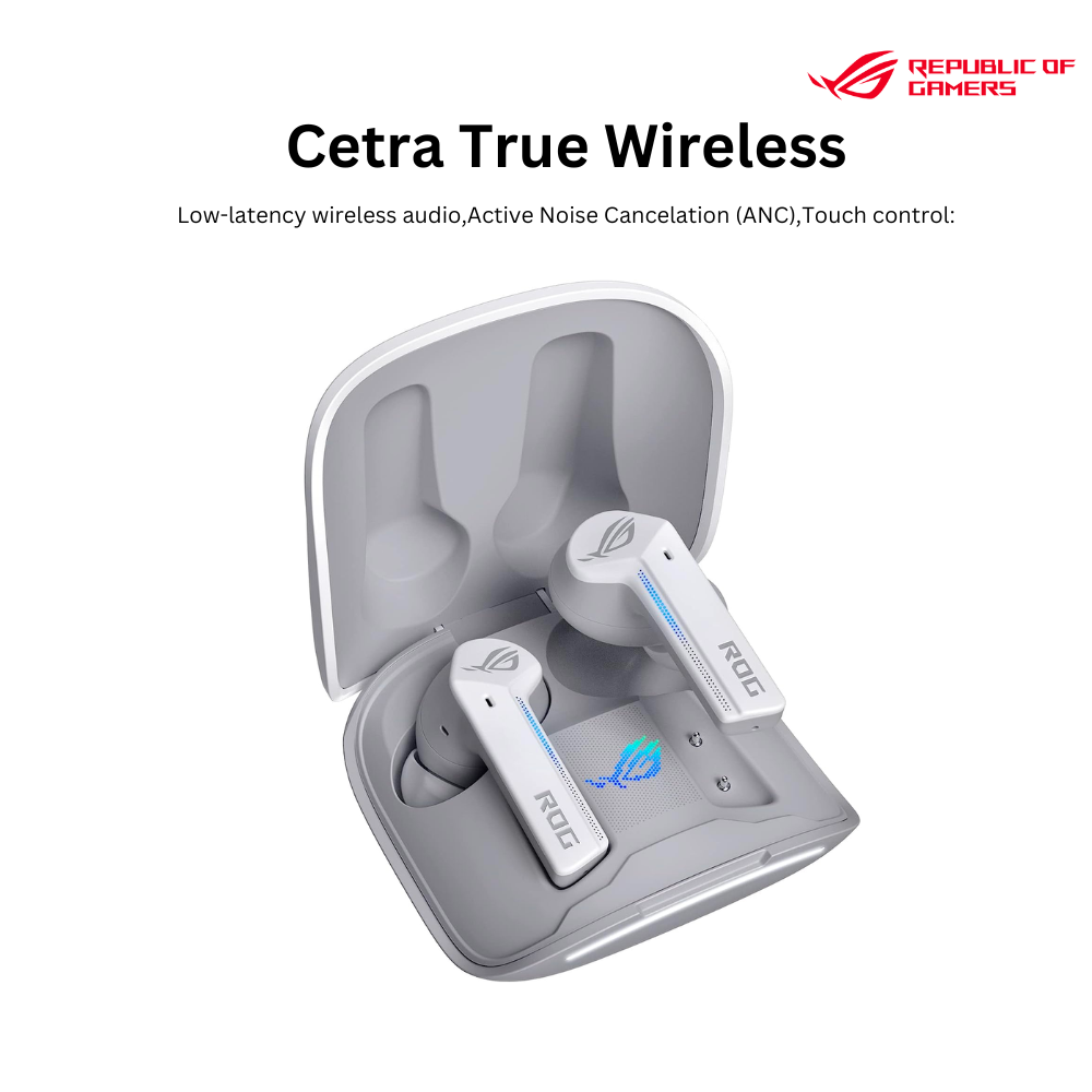 ASUS ROG Cetra True Wireless Gaming Headphones - White
