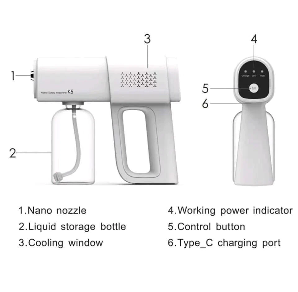 GADGET MAX K5 NANO SPRAY MACHINE, Steam Machine, Nano Spray Machine with Blue Rays, Nano Atomization