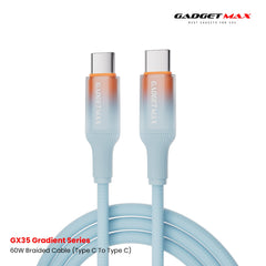 Gadget Max - GX35 C-C Gradient Series PD Fast Charging Data Cable (60W) - Blue