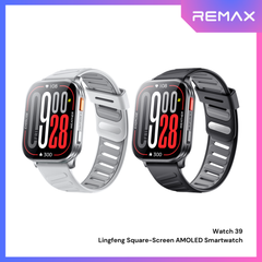 REMAX - Watch 39 Lingfeng Square-Screen AMOLED Smart Watch - Black
