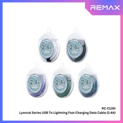 REMAX - RC-C135i Lyoncal Series USB to Lightning Fast Charing Data Cable ( 2.4A ) - Black