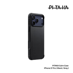 PITAKA - Aramid Pro Guard ( Cairn ) Case For iPhone 17 Pro - Black / Grey