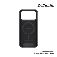 PITAKA - Aramid Pro Guard ( Cairn ) Case For iPhone 17 Pro - Black / Grey