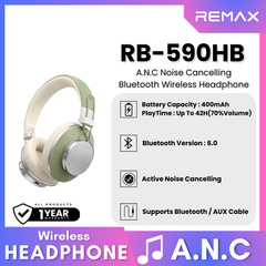 REMAX - RB-590HB ANC Noise Canceling Wireless Headphones - Green
