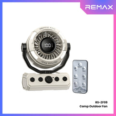REMAX - RS-ZF09 Outdoor Camping Fan - Khaki