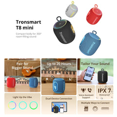 TRONSMART - T8 Mini Portable Wireless Bluetooth Speaker (16W) - Red