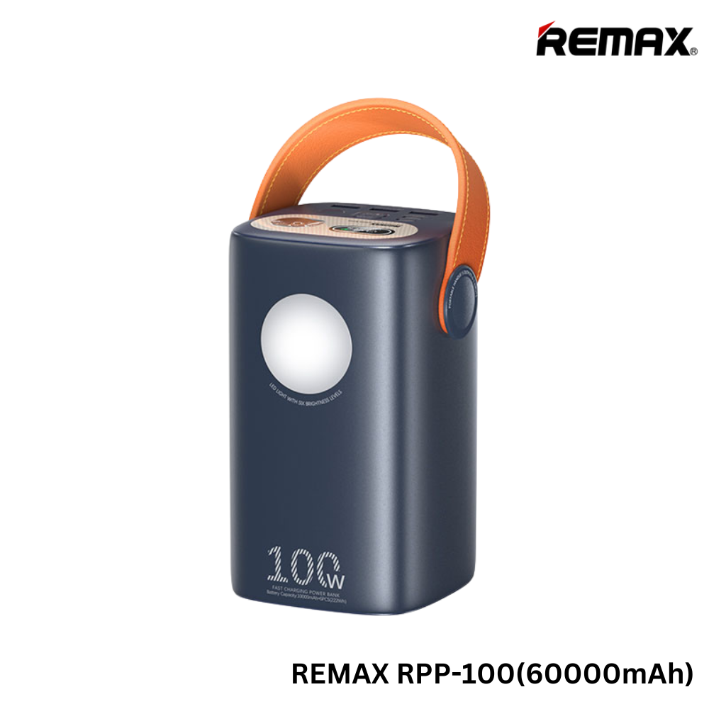 REMAX RPP-100 Gutitan Series 60000mAh Outdoor Power Bank With Lamp Power Bank (100W)