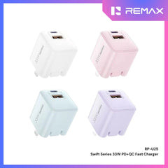 REMAX - RP-U25 Swift Series 33W PD+QC Fast Charger - Pink