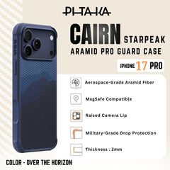 PITAKA - Starpeak Aramid Pro Guard ( Cairn ) Case For iPhone 17 Pro - Over The Horizon