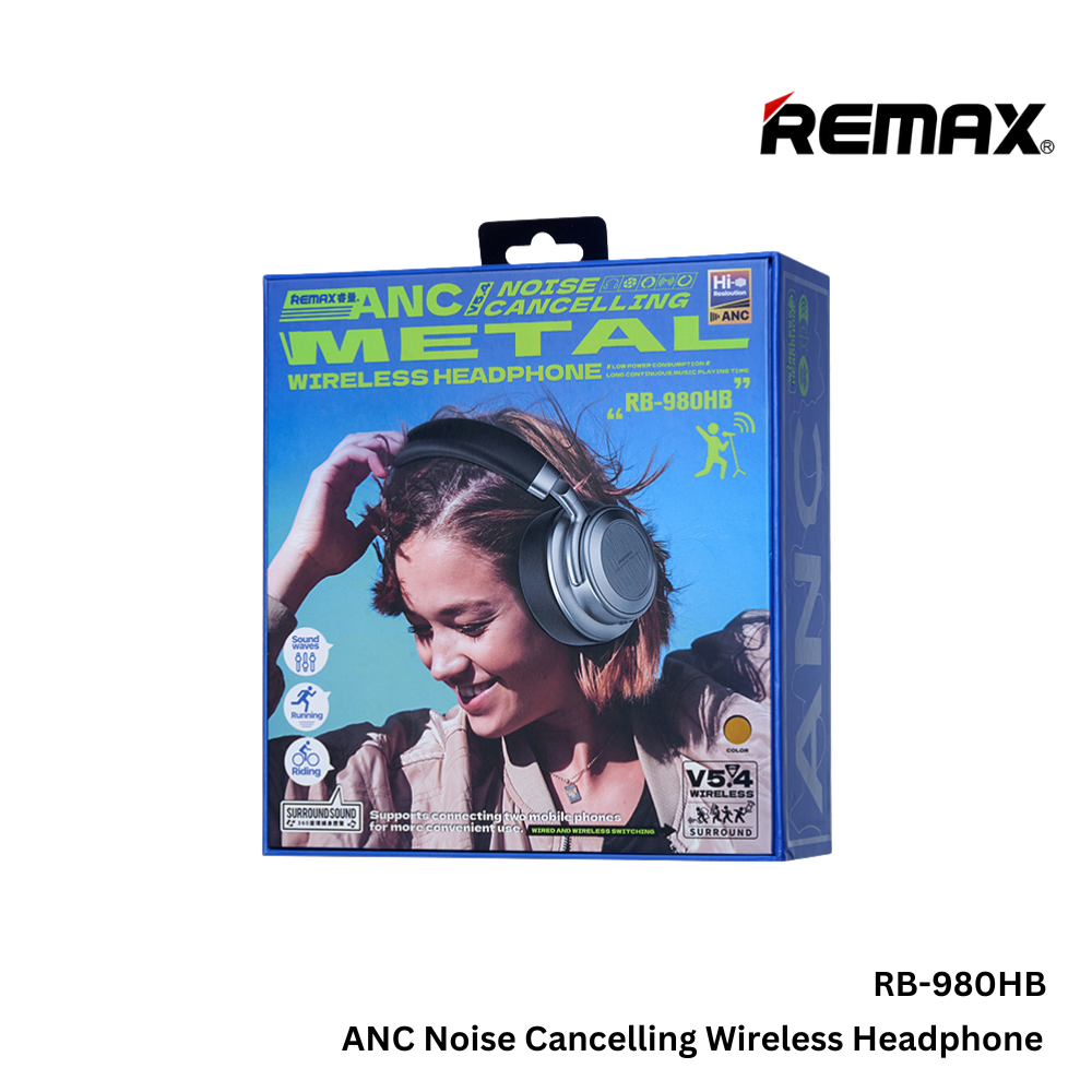 REMAX - RB-980HB ANC Noise Cancelling Bluetooth Wireless Headphone - Khaki
