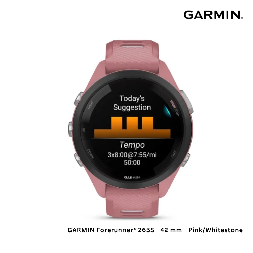GARMIN - Forerunner® 265S Smart Watch ( 42mm ) | Pink/Whitestone