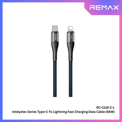 REMAX - RC-C116 C-L Intelyelec Series Type-C to Lightning Fast Charging Auto Power Off Charging Data Cable ( 30W ) - Blue