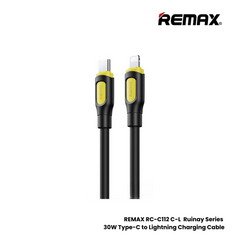 REMAX RC-C112 C-L Ruinay Series 30W Type-C to Lightning Fast Charging Data Cable - Black