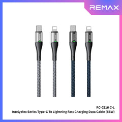 REMAX - RC-C116 C-L Intelyelec Series Type-C to Lightning Fast Charging Auto Power Off Charging Data Cable ( 30W ) - Blue