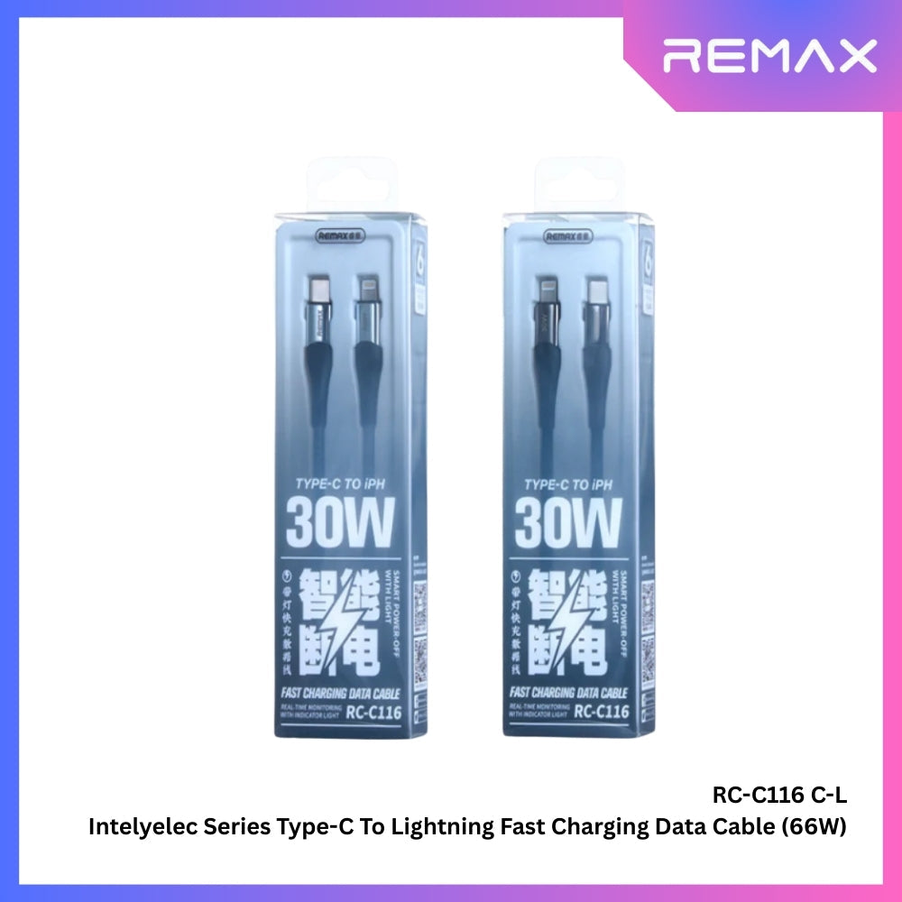REMAX - RC-C113i Ruinay Series USB to Lightning Fast Charging Data Cable ( 2.4A ) - Black