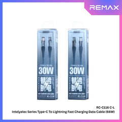 REMAX - RC-C116 C-L Intelyelec Series Type-C to Lightning Fast Charging Auto Power Off Charging Data Cable ( 30W ) - Grey