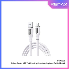 REMAX - RC-C113i Ruinay Series USB to Lightning Fast Charging Data Cable ( 2.4A ) - Black