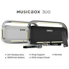 HiFuture - Music Box 300 Bluetooth Wireless Speaker ( 150W ) - Silver