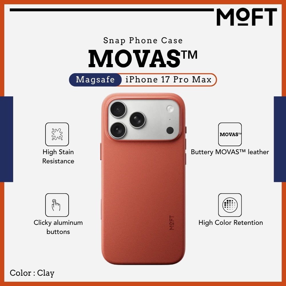 MOFT - MOVAS™ Snap Phone Case For iPhone 17 Pro Max - Clay
