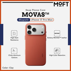 MOFT - MOVAS™ Snap Phone Case For iPhone 17 Pro Max - Clay