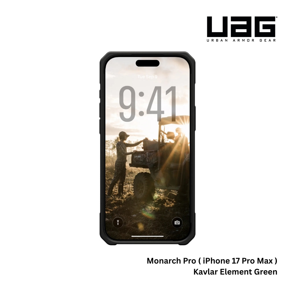 UAG - Monarch Pro Case For iPhone 17 Pro Max - Kevlar Element Green