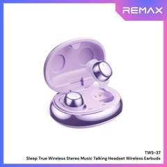 REMAX - TWS-37 Sleep True Wireless Stereo Music Talking WIreless Earbuds - Purple