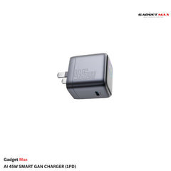 GADGET MAX - AI 45W (1PD) Smart GAN Charger - Grey