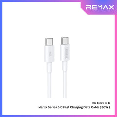 REMAX - RC-C021 Marlik Series Type-C to Type-C PD Fast Charging Data Cable ( 30W ) - White