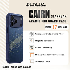 PITAKA - Starpeak Aramid Pro Guard ( Cairn ) Case For iPhone 17 Pro Max - Milky Way Galaxy