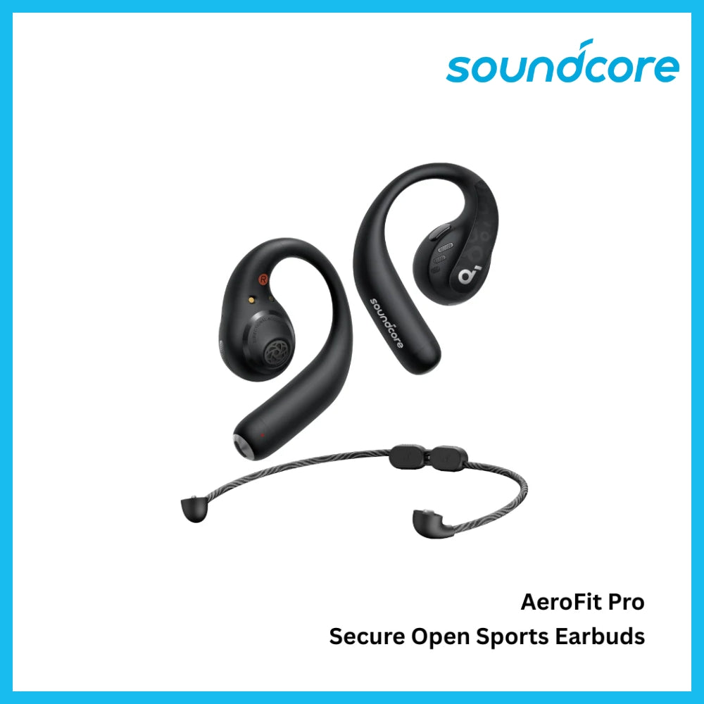 ANKER - SOUNDCORE AEROFIT PRO Open-Ear Wireless Earbuds - Black
