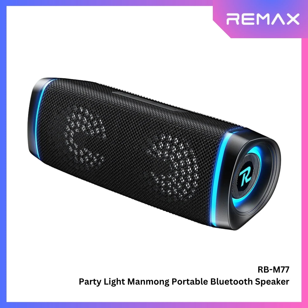 REMAX RB-M77 Party Light Manmong Portable Wireless Bluetooth Speaker (40W) - Black
