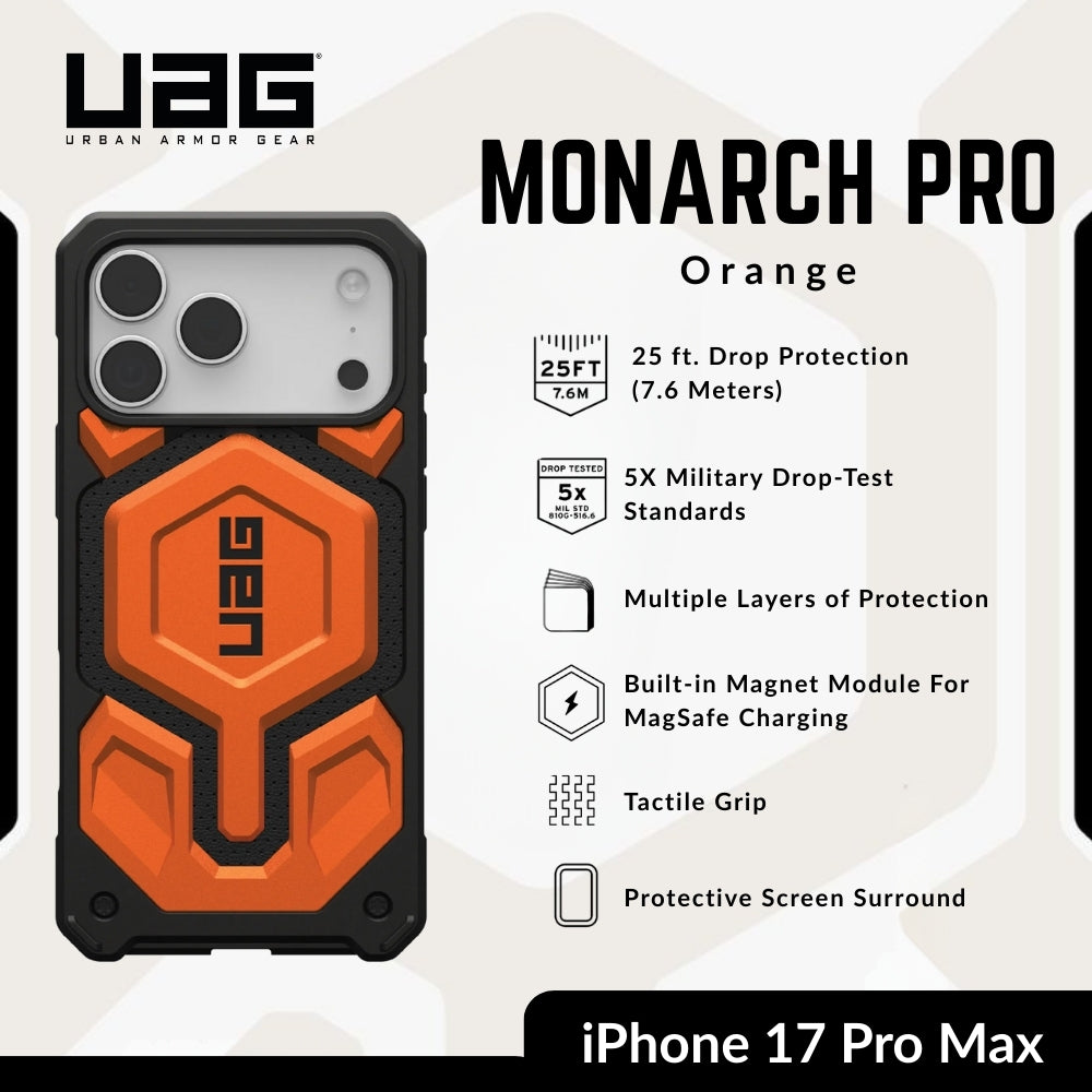 UAG - Monarch Pro Case For iPhone 17 Pro Max - Orange