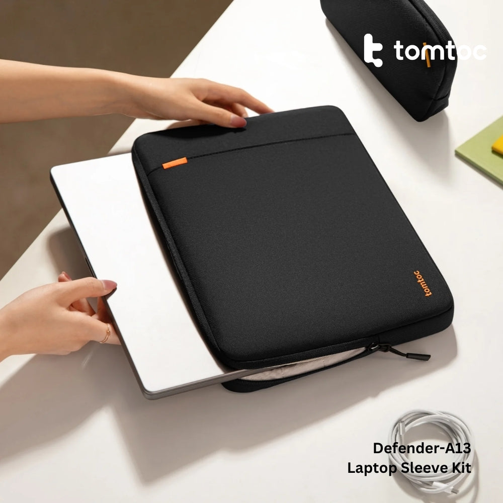 Tomtoc - Defender-A13 Laptop Sleeve Kit ( 14 Inch ) - Black