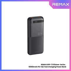REMAX RPP-71 Piloteer Series 10000mAh PD+QC Fast Charging Power Bank (PD 20W+QC 22.5W) - Black