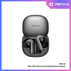 REMAX - TWS-18 ANC+ENC Noise Canceling Bluetooth Wireless Earbuds - Black