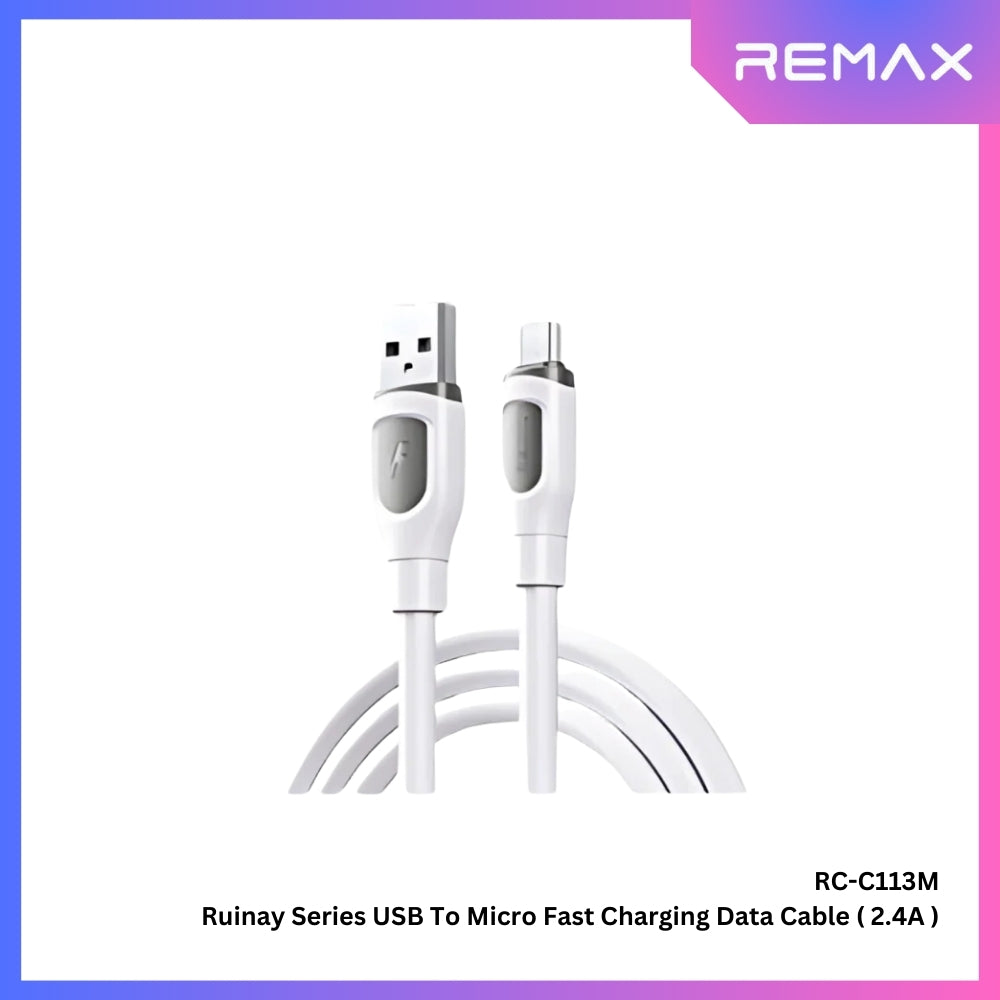 REMAX - RC-C113M Ruinay Series USB to Micro Fast Charging Data Cable ( 2.4A ) - White