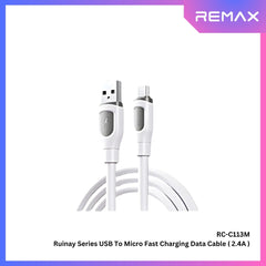 REMAX - RC-C113M Ruinay Series USB to Micro Fast Charging Data Cable ( 2.4A ) - White