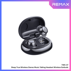 REMAX - TWS-37 Sleep True Wireless Stereo Music Talking WIreless Earbuds - Black