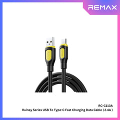 REMAX - RC-C113M Ruinay Series USB to Micro Fast Charging Data Cable ( 2.4A ) - Black