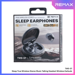 REMAX - TWS-37 Sleep True Wireless Stereo Music Talking WIreless Earbuds - Black