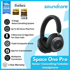 ANKER - SOUNDCORE SPACE ONE PRO Active Noise Cancelling Wireless Headphone - Black