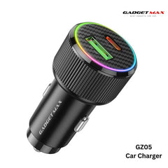 GADGET MAX - GZ05 38W Fast Charging Car Charger - Black