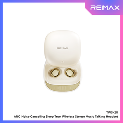 REMAX - TWS-20 ANC Noise Canceling Sleep True Wireless Stereo Music Talking Wireless Earbuds - Beige